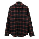 古着 THE NORTH FACE ザノースフェイス DYNAMIX SHIRT チェック柄 長袖 ネルシャツ M レッド×ブラック アウトドア NT26150 メンズ 【中古】