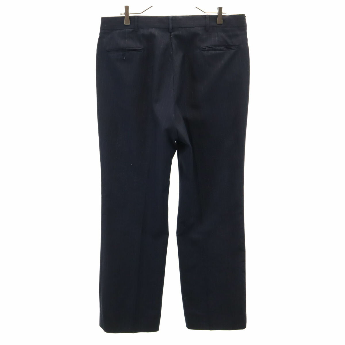 古着 エバンピコネ 80s ヴィンテージ ストライプ柄 スラックスパンツ ネイビー メンズ 【中古】