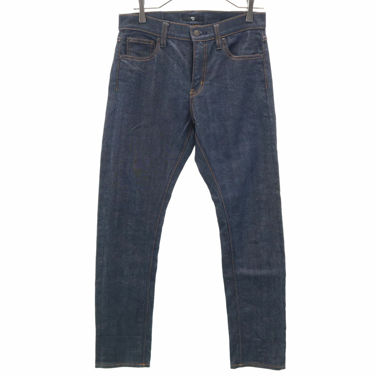 古着 ユニクロ プラスジェイ UNIQLO +J セルビッジ ストレートデニムパンツ w25 ネイビー ジーンズ レディース 【中古】