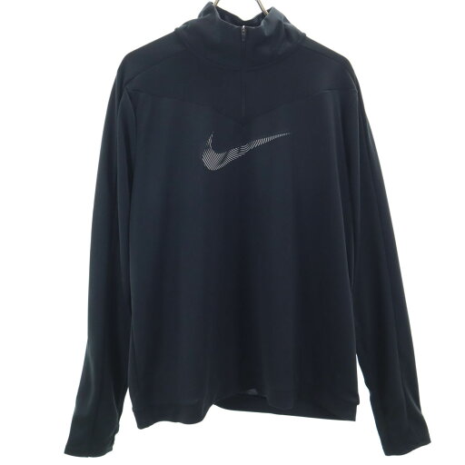 古着 ナイキ NIKE ランニング 長袖 ハーフジップ ウェア XXL ブラック ビッグサイズ レディース 【中古】 古着 ナイキ NIKE ランニング 長袖 ハーフジップ ウェア XXL ブラック ビッグサイズ レディース 【中古】
