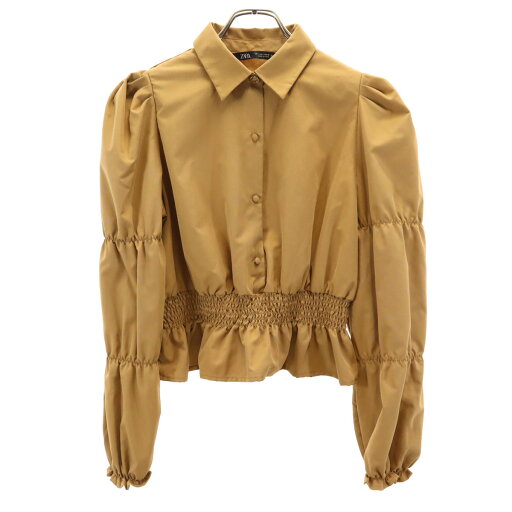 古着 ザラ ZARA 長袖 シャツ S ブラウン系 レディース 【中古】 古着 ザラ ZARA 長袖 シャツ S ブラウン系 レディース 【中古】
