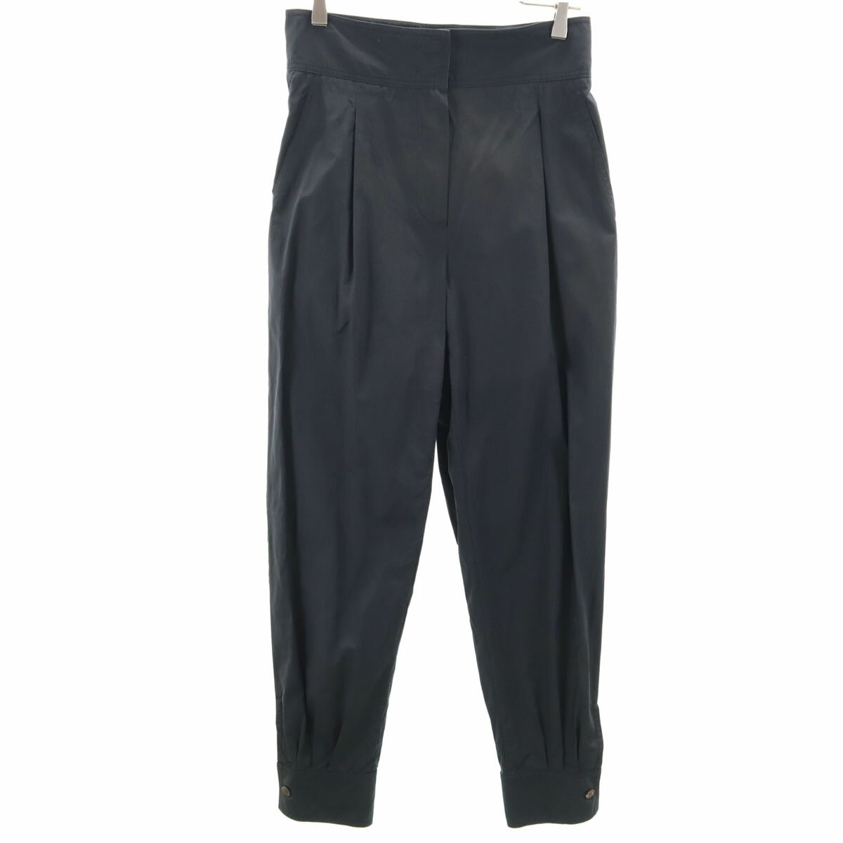 古着 Max Mara Studio マックスマーラ ステュディオ イージーパンツ 42 チャコールブラック レディース 【中古】 【PD】