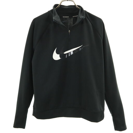 古着 ナイキ NIKE ランニング 長袖 ハーフジップ Tシャツ S 黒 ロンT DRI-FIT レディース 【中古】 古着 ナイキ NIKE ランニング 長袖 ハーフジップ Tシャツ S 黒 ロンT DRI-FIT レディース 【中古】