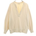 古着 Ray Beams レイビームス 日本製 長袖 スウェット スキッパーカラー トレーナー ベージュ レディース 【中古】