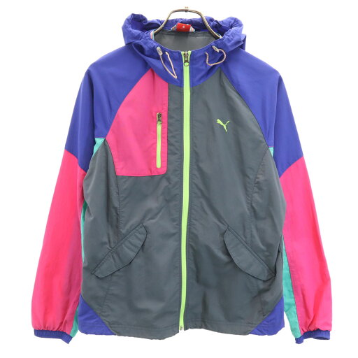 古着 PUMA プーマ ウインドブレーカー L チャコールグレー ジャケット レディース 【中古】 【PD】 古着 PUMA プーマ ウインドブレーカー L チャコールグレー ジャケット レディース 【中古】 【PD】