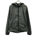 古着 NIKE ナイキ チェック柄 ランニング 長袖 トレーニング ジップパーカー M ブラック レディース 【中古】