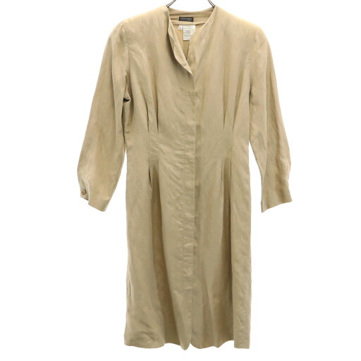 古着 GIORGIO ARMANI ジョルジオアルマーニ 90s イタリア製 リネンブレンド オールド 長袖 シャツワンピース 40 ベージュ レディース 【中古】 古着 GIORGIO ARMANI ジョルジオアルマーニ 90s イタリア製 リネンブレンド オールド 長袖 シャツワンピース 40 ベージュ レディース 【中古】