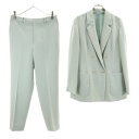 古着 LESMUES レミュー パンツスーツ 上下 セットアップ 9/11 ミントグリーン レディース 【中古】 【PD】