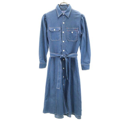 古着 BEAMS BOY ビームスボーイ 長袖 シャツワンピース ブルー系 レディース 【中古】 古着 BEAMS BOY ビームスボーイ 長袖 シャツワンピース ブルー系 レディース 【中古】