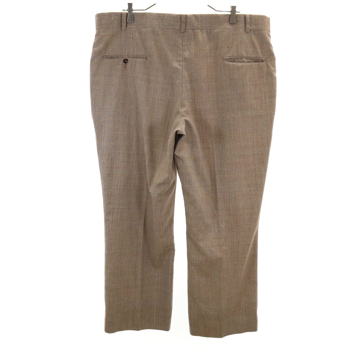 古着 VINTAGE ヴィンテージ 70s 80s チェック柄 トラウザーズ パンツ ブラウン メンズ 【中古】 【PD】