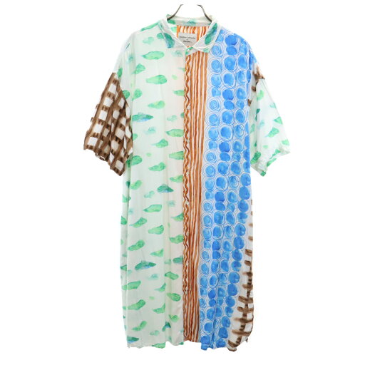 古着 tsumori chisato by niko and ツモリチサトバイニコアンド 総柄 半袖 シャツワンピース F ホワイト レディース 【中古】 古着 tsumori chisato by niko and ツモリチサトバイニコアンド 総柄 半袖 シャツワンピース F ホワイト レディース 【中古】