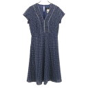 古着 MAX MARA Weekend マックスマーラウィークエンド 総柄 フレンチスリーブ ワンピース 36 ネイビー系 レディース 【中古】(4)