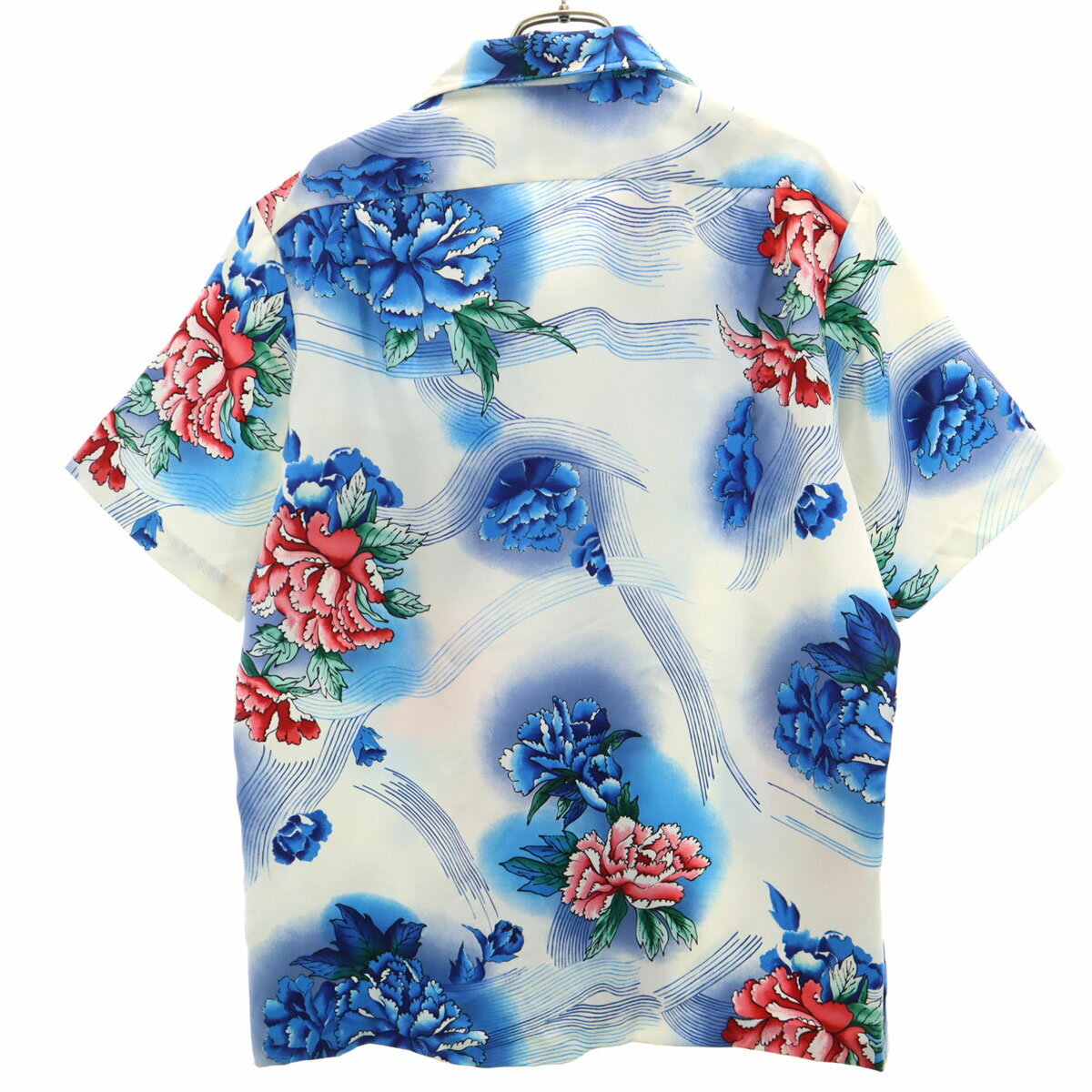 古着 melemele メレメレ 70s 80s USA製 ヴィンテージ 花柄 半袖 アロハシャツ M アイボリー 開襟 メンズ 【中古】 【PD】