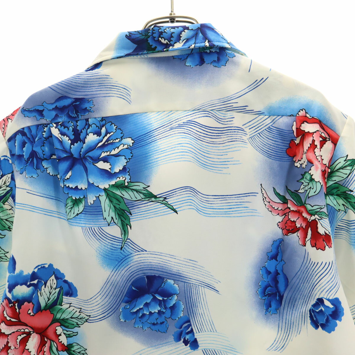 古着 melemele メレメレ 70s 80s USA製 ヴィンテージ 花柄 半袖 アロハシャツ M アイボリー 開襟 メンズ 【中古】 【PD】