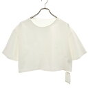 古着 未使用 CADUNE カデュネ 日本製 半袖 無地 ショート丈 Tシャツ 38 ホワイト系 レディース 【中古】(4)