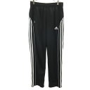 古着 adidas アディダス ロングジャージパンツ M ブラック レディース 【中古】
