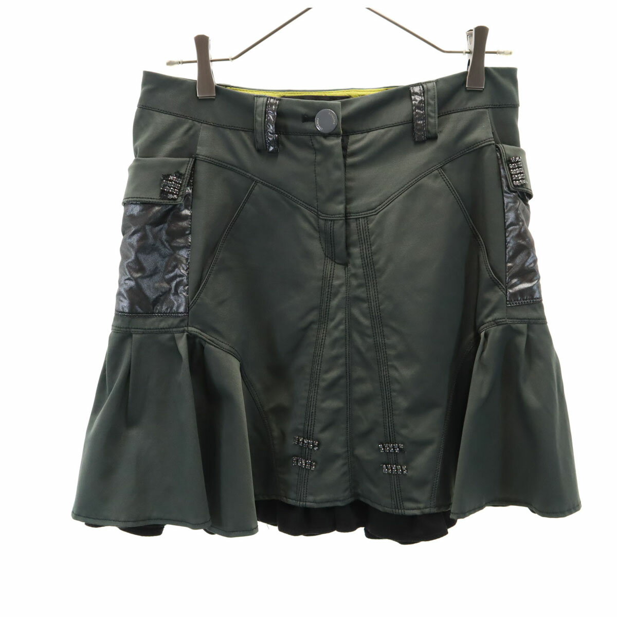 古着 Cristina Capucci ミニ丈 スカート 42 グレー系 レディース 【中古】