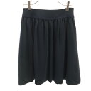 古着 BLUE LABEL CRESTBRIDGE ブルーレーベルクレストブリッジ 日本製 ミディ丈 ギャザースカート 38 ブラック系 レディース 【中古】