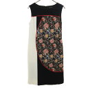 古着 VIVIENNE TAM ヴィヴィアンタム 日本製 総柄 ノースリーブ 膝丈ワンピース 1 黒系 レディース 【中古】