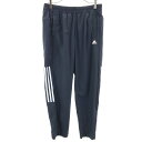 古着 adidas アディダス トレーニング クロス パンツ XL ネイビー レディース 【中古】