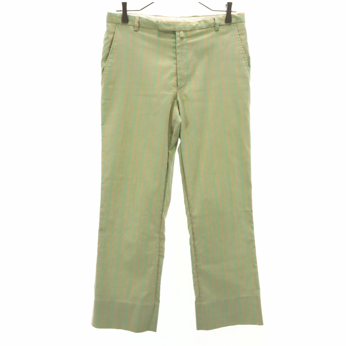 古着 DRIES VAN NOTEN ドリスヴァンノッテン ストライプ柄 ストレートパンツ 46 ベージュ メンズ 【中古】