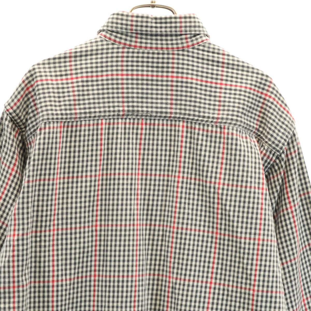 古着 Eddie Bauer エディーバウアー 80s ヴィンテージ 黒タグ チェック柄 長袖 シャツ ホワイト アウトドア メンズ 【中古】