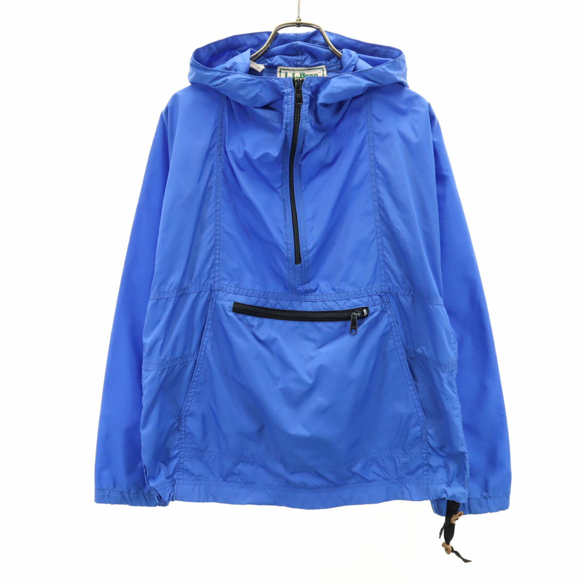 古着 L.L.Bean エルエルビーン 80s USA製 ヴィンテージ 長袖 ハーフ ジップパーカー L ブルー アウトドア メンズ 【中古】 【PD】(4)