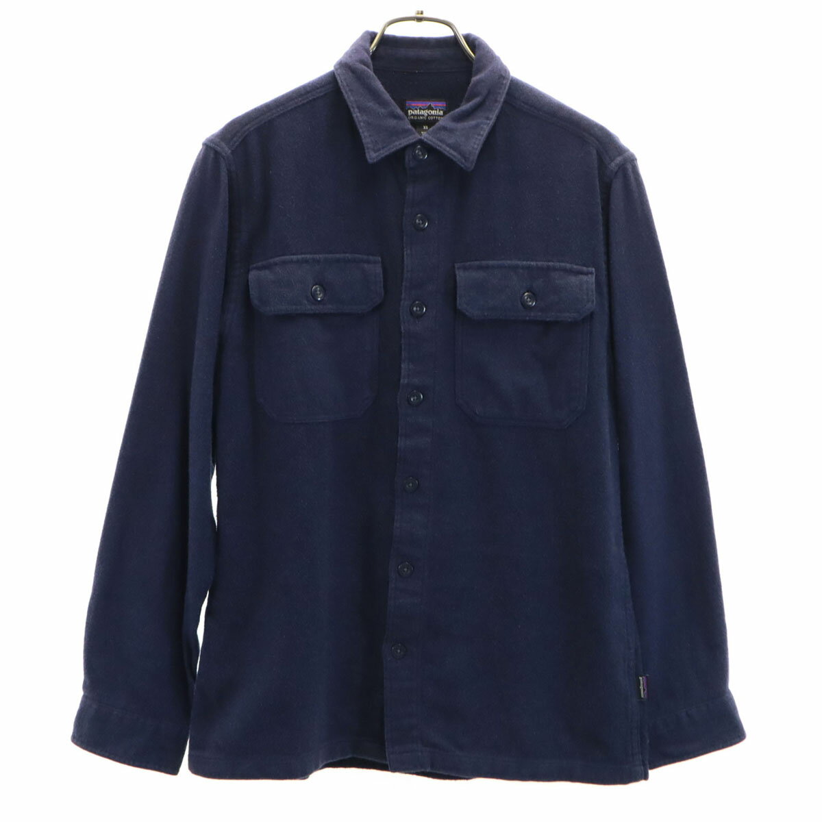 古着 patagonia パタゴニア 長袖 ネルシャツ XS ネイビー アウトドア STY53947FA18 メンズ 【中古】 【PD】