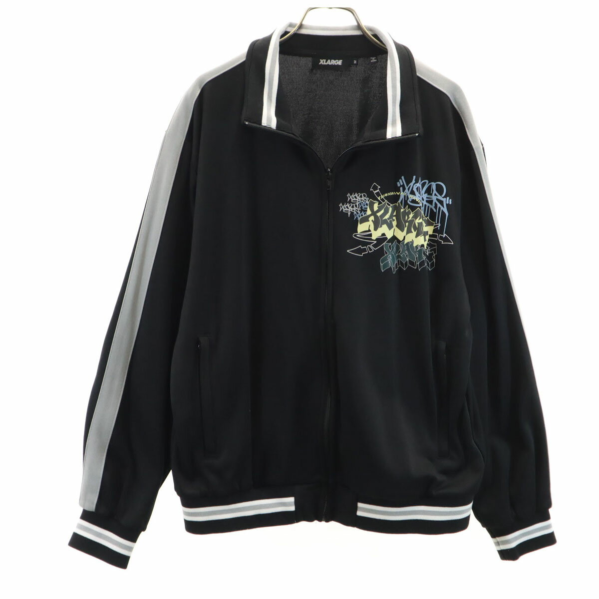 古着 XLARGE エクストララージ トラックジャケット M 黒 ジャージ メンズ 【中古】