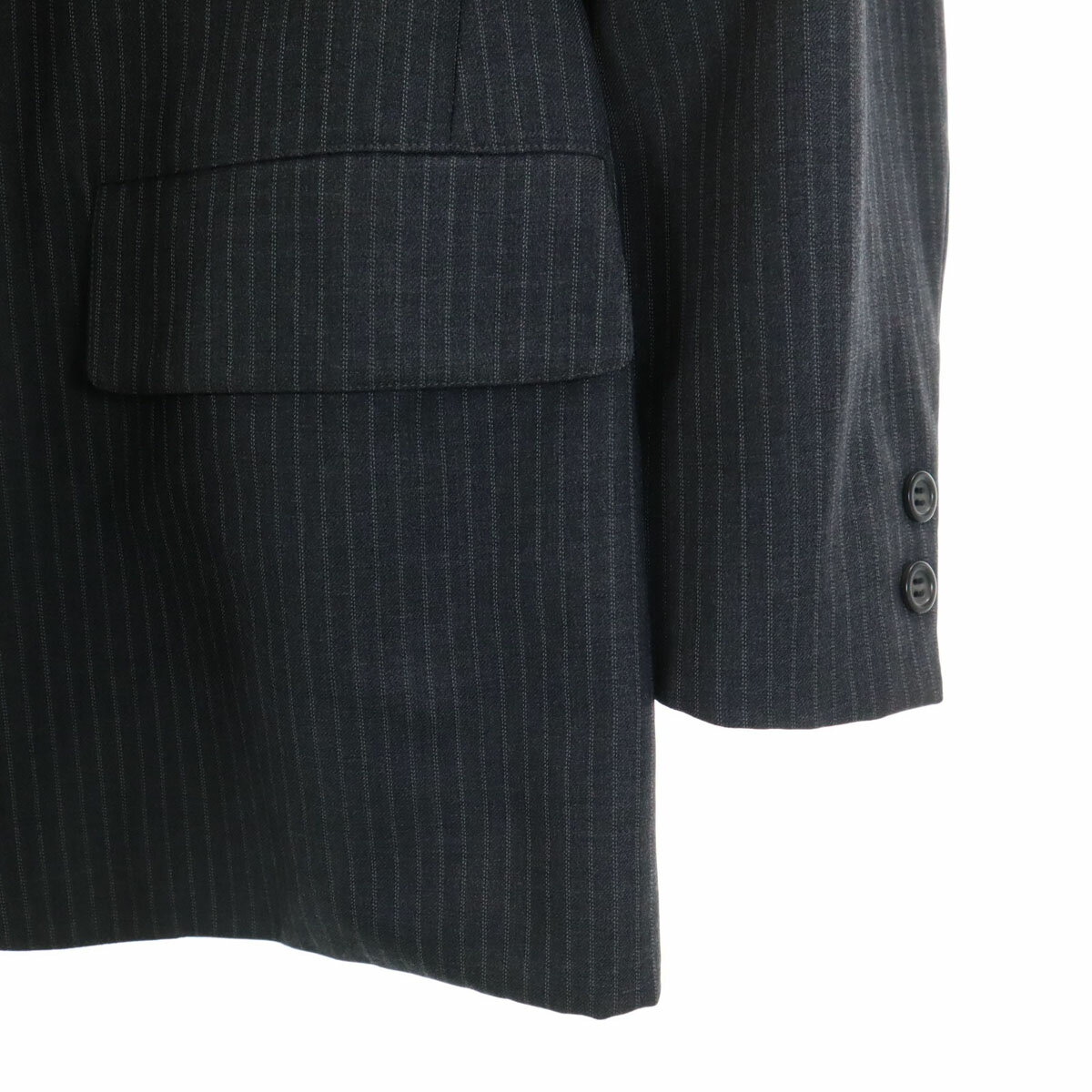 古着 Brooks Brothers ブルックスブラザーズ ストライプ柄 スーツ 上下 セットアップ グレー メンズ 【中古】