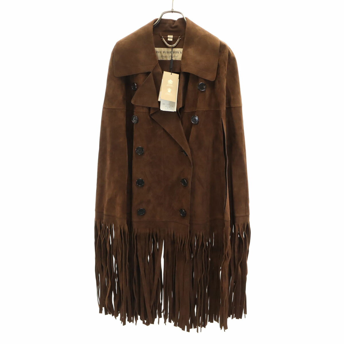 古着 未使用 BURBERRY LONDON ENGLAND バーバリーロンドンイングランド イタリア製 フリンジ スエード ..