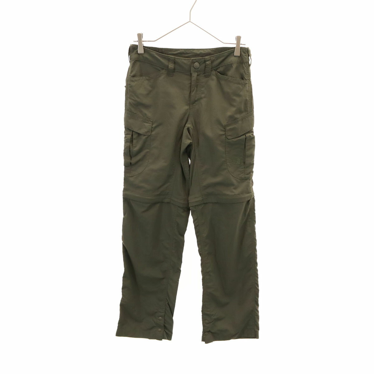 Rakuten - 古着 THE NORTH FACE ノースフェイス 2WAY カーゴパンツ XS カーキ アウトドア ポケッタブル レディース 【中古】