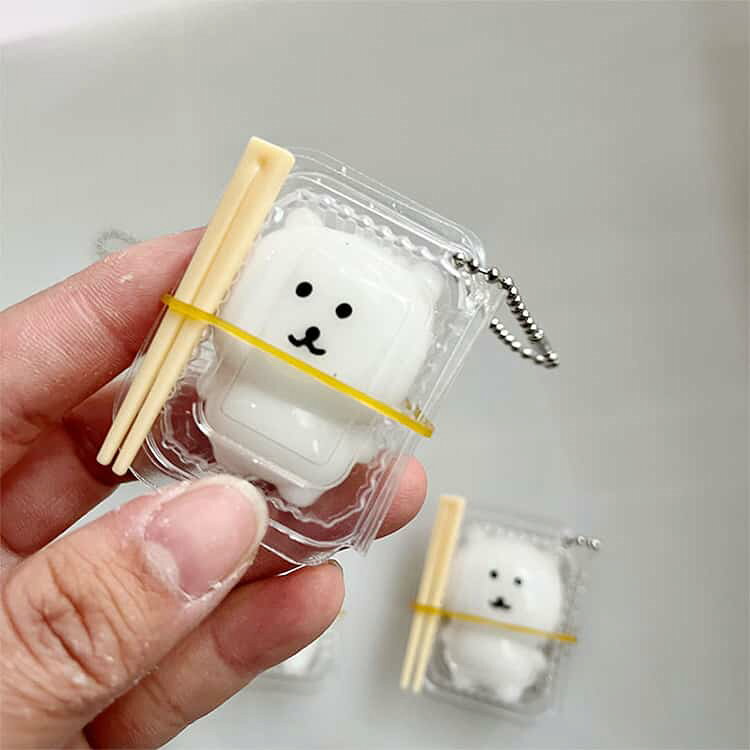 スイーツ お弁当 2点セット スライム お握り シリコンモールド おもちゃ お菓子 スクイーズ おにぎり チャーム付き シリコン 型 モールド マスコット 白クマ フェイクフード おにぎり おにぎり リアル くま ライス ごはん おむすび お弁当 ランチ キャラ弁 bellissima-km-10007166 Bellissima サンプル画像3