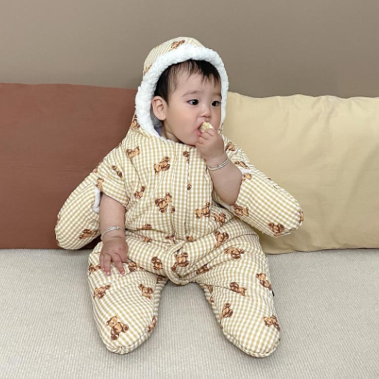 ベビー 抱っこ布団 裏ボア ファスナー式 冬 おくるみ 足付き ベビー服 星型 ベビー...