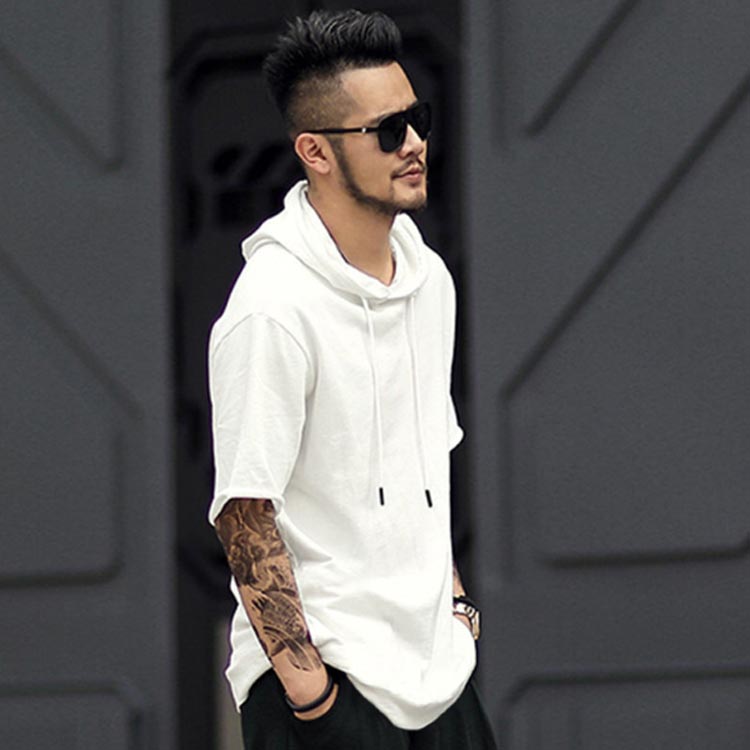 パーカーtシャツ フード付きtシャツ メンズ 半袖 パーカー tシャツ フーディー Tシャツ ティーシャツ 無地 シンプル トップス 夏物 夏パーカー 涼しい 冷感 薄手 速乾 サマーパーカー 涼しい カジュアル 男性用 父の日