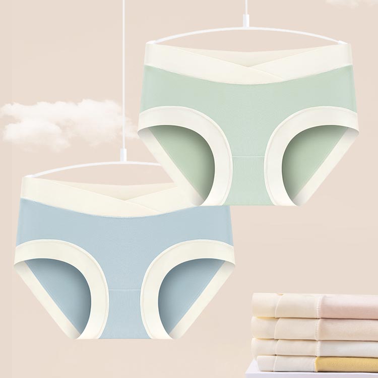 妊婦用 妊娠 ローライズ 妊婦 通気性 マタニティパンツ 下着 インナー マタニティショーツ 産前 マタニティ ショーツ 産後 無地 出産準備 シームレス ストレッチ 締め付けない 柔らかい おしゃれ 大きいサイズ クロッチ綿 くすみカラー 3枚セット 2