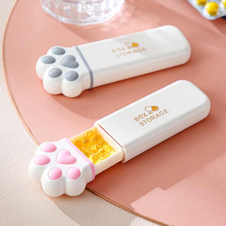 携帯用 送料無料 1日3回 薬ケース 薬入れ ピルケース 持ち運び 肉球 防水 抗菌 防...