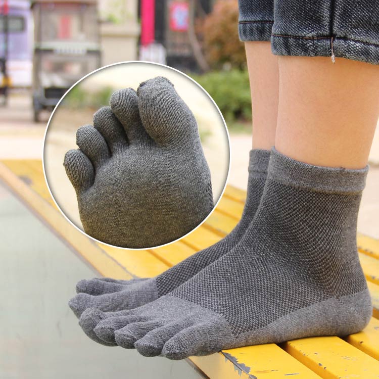 五本指ソックス 靴下 26cm～28cm ハーフ丈 薄手 セット ソックス 通気性 五本指 紳...