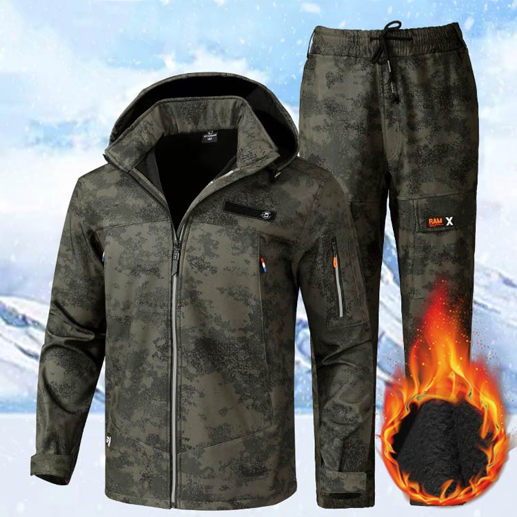 マウンテンパーカー マウンテンジャケット 厚手 裏起毛 裏ボア 2点セット 登山服 ...