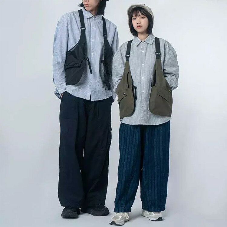 ベスト メンズ おしゃれ フィッシングベスト 多機能 ジレ ジレベスト アウター ミリタリー 重ね着 便利 収納 登山 旅行 アウトドア キャンプ ユニセックス 黒 無地 男性 男 服 父の日 春 夏 春夏 秋 原宿 ストリート 作業着 bellissima-km-10001305 Bellissima サンプル画像2