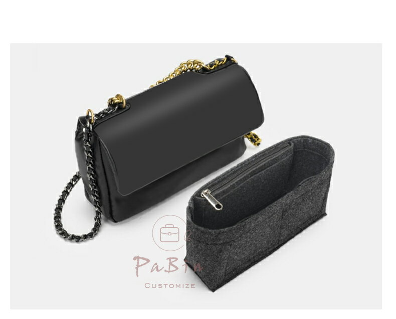 バッグインバッグ Chanel 対応 フェルト 自立 軽い インナーバッグ シャネルボーイ...