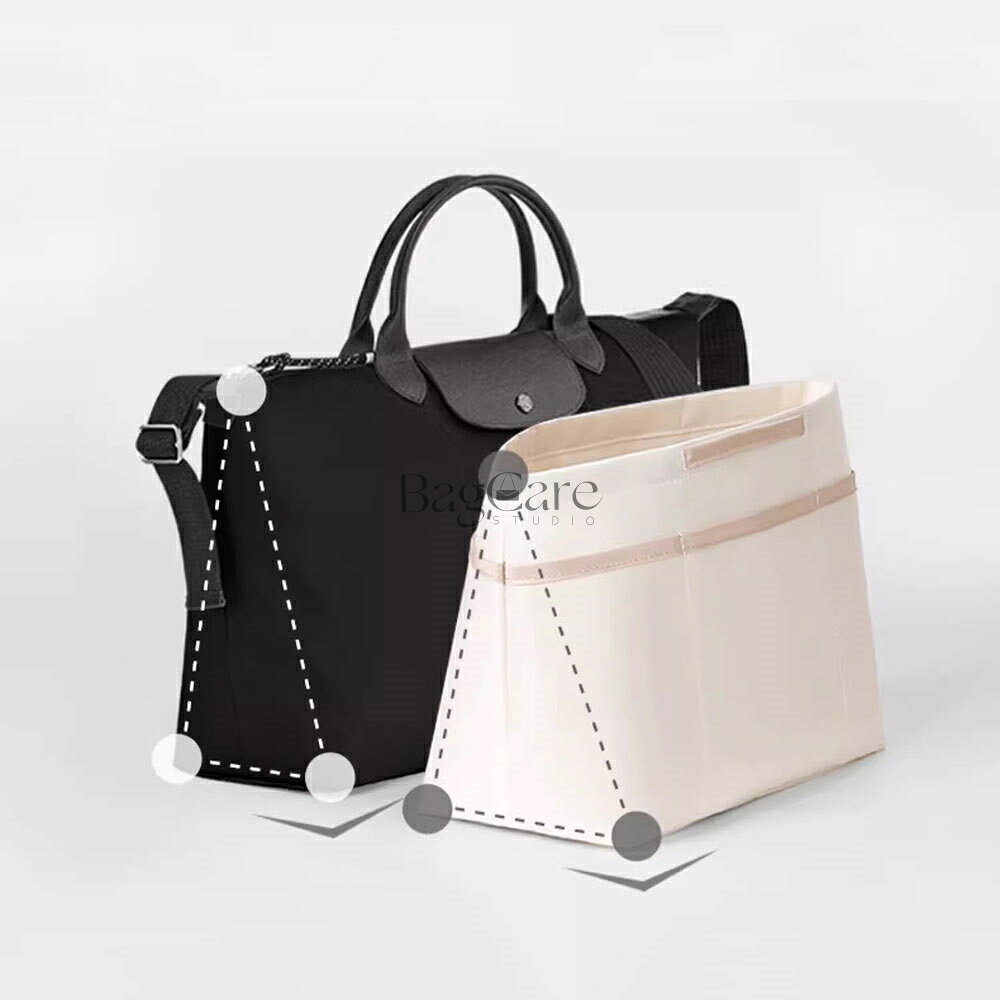 バッグインバッグ Longchamp Energy対応 軽量 自立 インナーバッグ 小さめ 大きめ バッグの中 ナイロン 整理 整頓 通勤 旅行バッグ 水洗い可能 カスタマイズ 定制 バッグ 内部 底 汚れ防止 BagCare bellperleshop-10001525 bellperleshop サンプル画像3