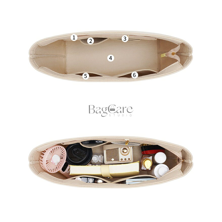バッグインバッグ Burberry トートバッグ対応 インナーバッグ フェルト素材 軽量 自立 ツールボックス 仕切り 大容量 bellperleshop-10001625 bellperleshop サンプル画像3
