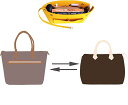 フェルト バッグインバッグ 自立 バッグの中の仕切り バックインバック レディース 小さめ 軽量 LV Speedy、Neverfull、Birkin対応 カス...