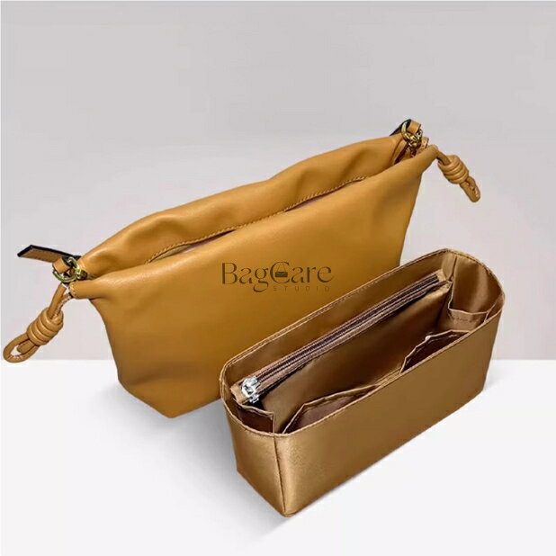 バッグインバッグ Loewe Flamenco Purse対応 防水タイプ ナイロン 軽量 自立 インナーバッグ チェーンバッグ対応小さめ 大きめバッグの中 整理 整頓 通勤 防水 旅行バッグ カスタマイズ バッグ 内部 底 汚れ防止 BagCare bellperleshop-10000958 bellperleshop サンプル画像2