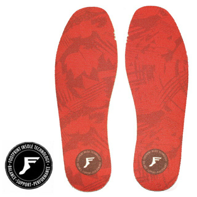 5mm FP INSOLE／FOOT PRINT INSOLE フットプリントインソール KING FOAM INSOLES-RED CAMO レッドカモ