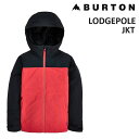 23-24 BURTON BOYS LODGEPOLE 2L JACKET バートン ロッジポール ジャケット TRUE BLACK / TOMATO ウエア キッズ スノーボード 日本正規品