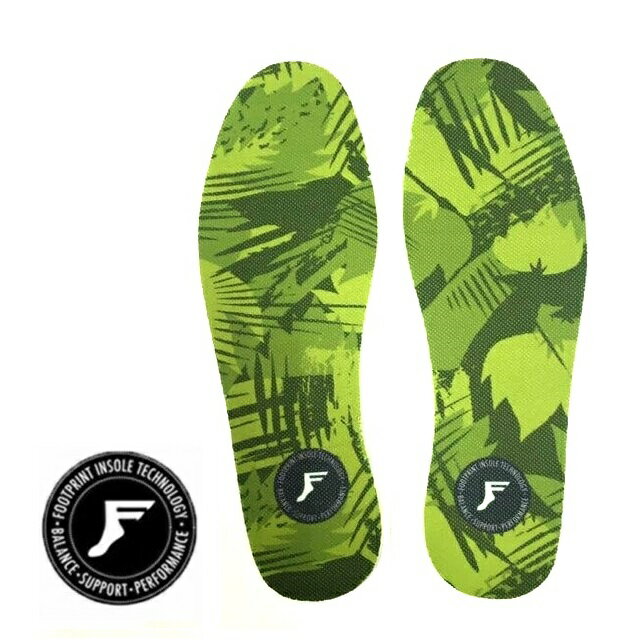 3mm FP INSOLE／FOOT PRINT INSOLE フットプリントインソール KING FOAM INSOLES-GREEN CAMO グリーンカモ