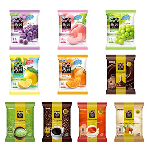 送料無料 オリヒロ ぷるんと蒟蒻ゼリー 人気 トップ10種 プレミアム 各1袋 10種 バラエティーセット 1袋 各20gx6個入りのサムネイル