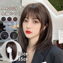【25cm 50cm】人毛100% かつら ウィッグ フルウィッグレディース カール ウィッグ セミショート ウィッグ 女性 かつら セミショートヘア ふかし 大人 カール 小顔 黒髪 かつら レディース コスプレ 薄毛 増毛 つけ毛 白髪隠し(4)